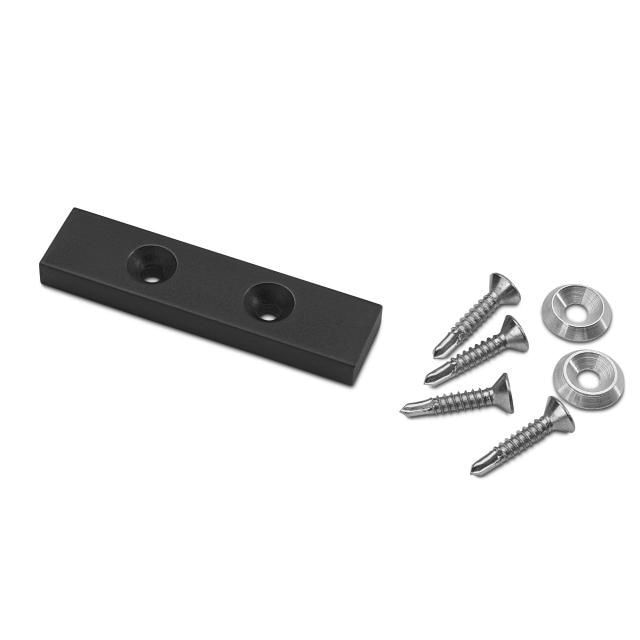 NOVOTEGRA Pletina antideslizante negra para fachada 80 x 20 x 8 mm
