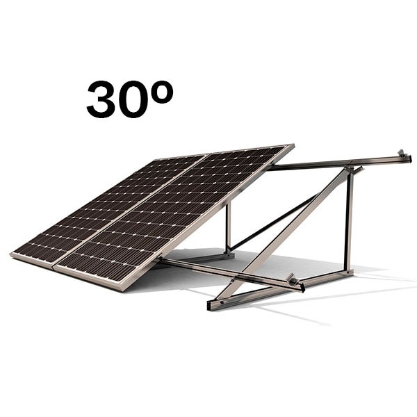 Soporte inclinado cerrado SUNFER 11V3-30-C 30° para chapa