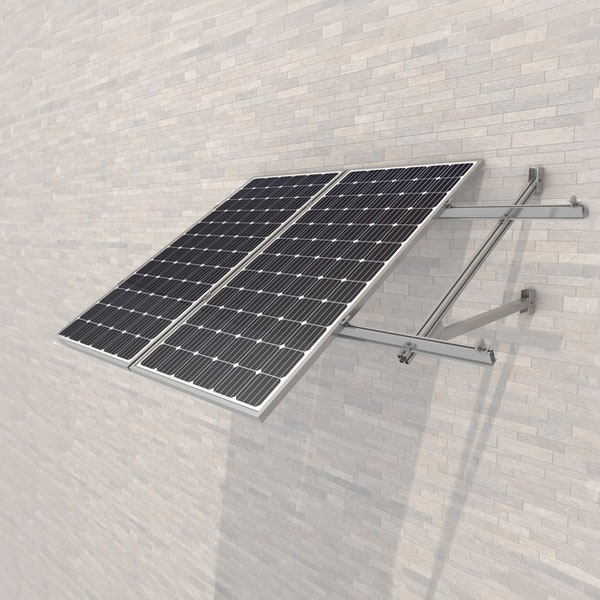 SUNFER 15V1 Soporte inclinado abierto para fachada. 1 módulo en vertical