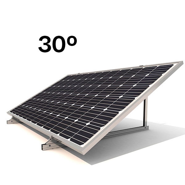 SUNFER 20H1 30º Soporte inclinado cerrado para cubierta plana. 1 módulo en horizontal