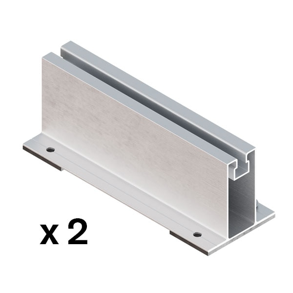 SUNFER S07 Fijación coplanar microraíl, anclaje a chapa sándwich (2 PCS) - Sunfer
