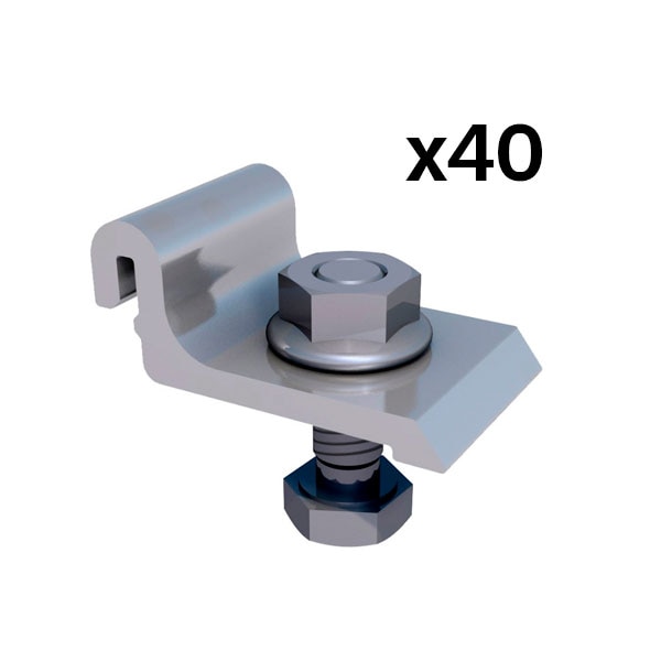 SUNFER R47 Conector triángulo a raíl G1 (40 PCS) - Sunfer