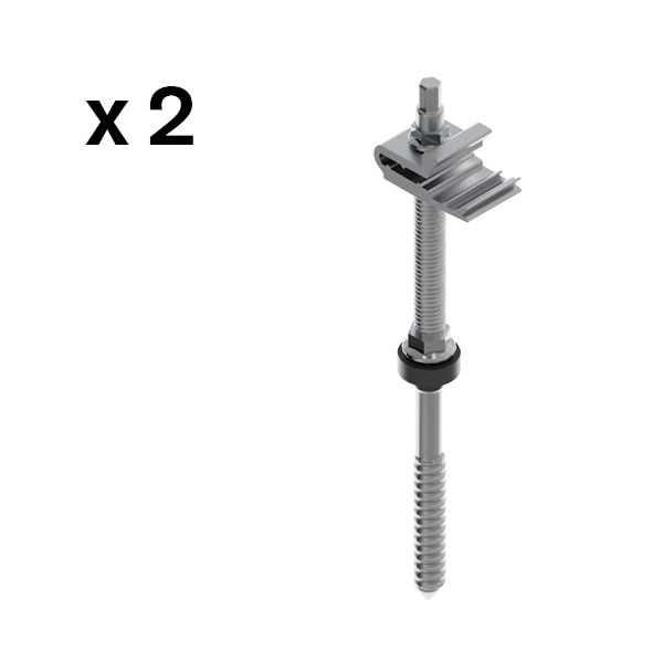 SUNFER S01-250-CL Tornillo de doble rosca para madera u hormigón (2 PCS)