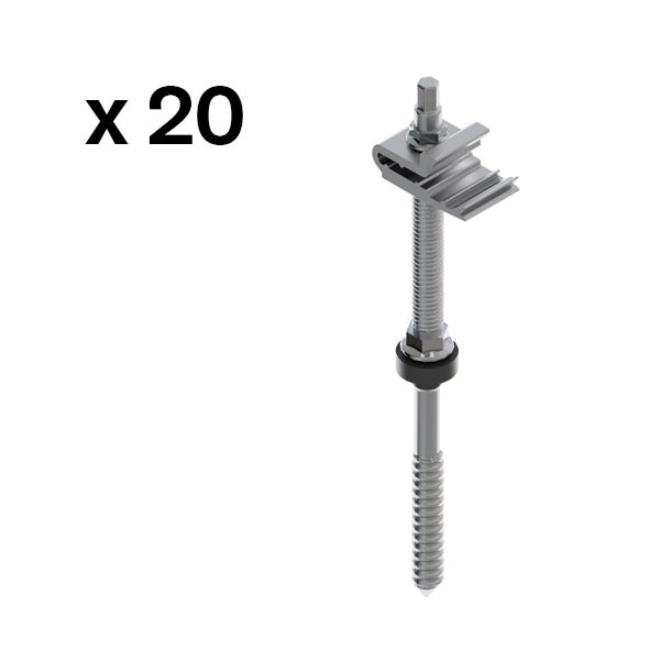 SUNFER S01-250-CL Tornillo de doble rosca para madera u hormigón (20 PCS) - SUNFER