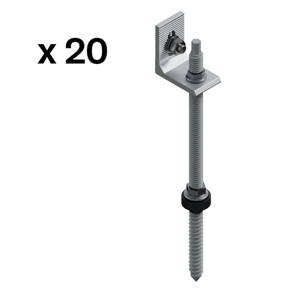 SUNFER S01-250-L Tornillo de doble rosca para madera u hormigón (20 PCS)