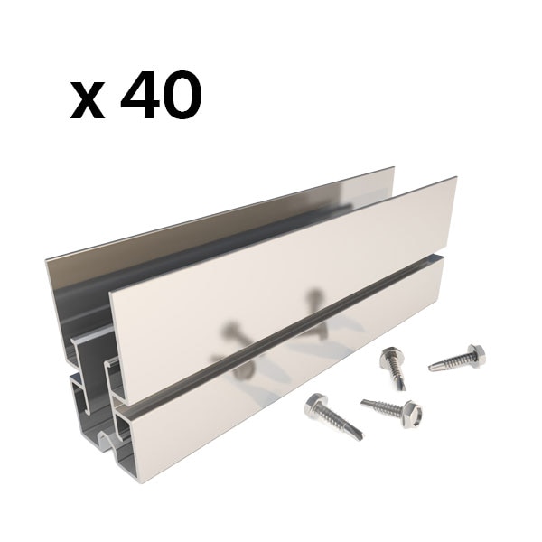 SUNFER UG1 Conector para raíl G1 (40 PCS) - Sunfer