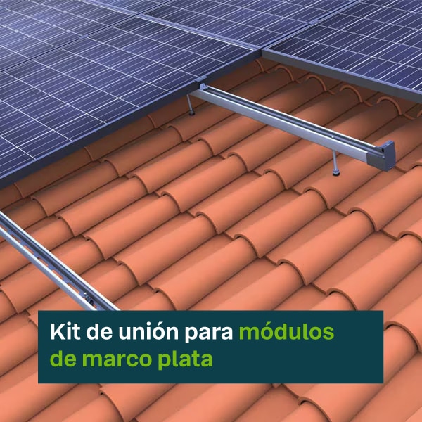 NOVOTEGRA KIT UNIÓN cubierta teja PARA MÓDULOS DE MARCO PLATA