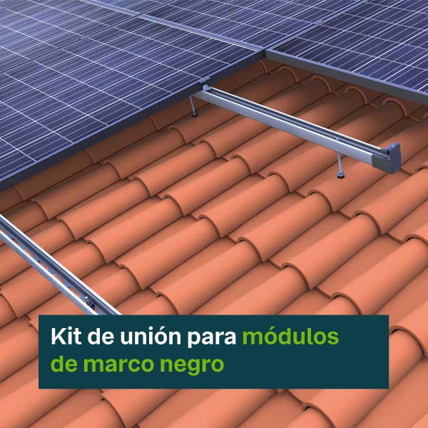 NOVOTEGRA KIT UNIÓN cubierta teja PARA MÓDULOS DE MARCO NEGRO