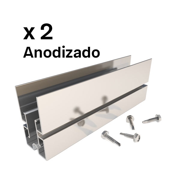 SUNFER UG1-A Unión perfil G1. Anodizado (2 PCS)