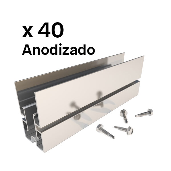 SUNFER UG1-A Conector para raíl G1. Anodizado (40 PCS) - SUNFER