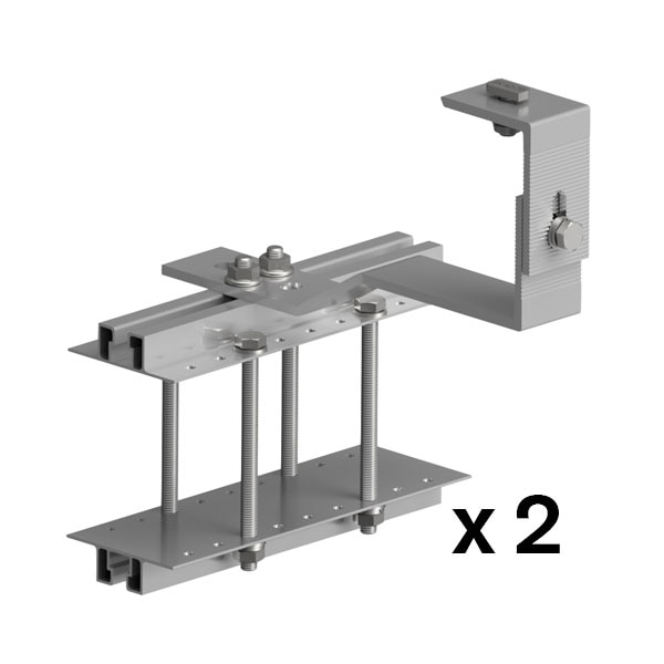 SUNFER S02.2 Fijación salvatejas con abrazaviga para cubiertas de teja (2 PCS)