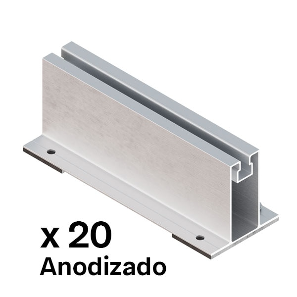 Fijación coplanar SUNFER S07-ZN-A para chapa sándwich (20 uds)